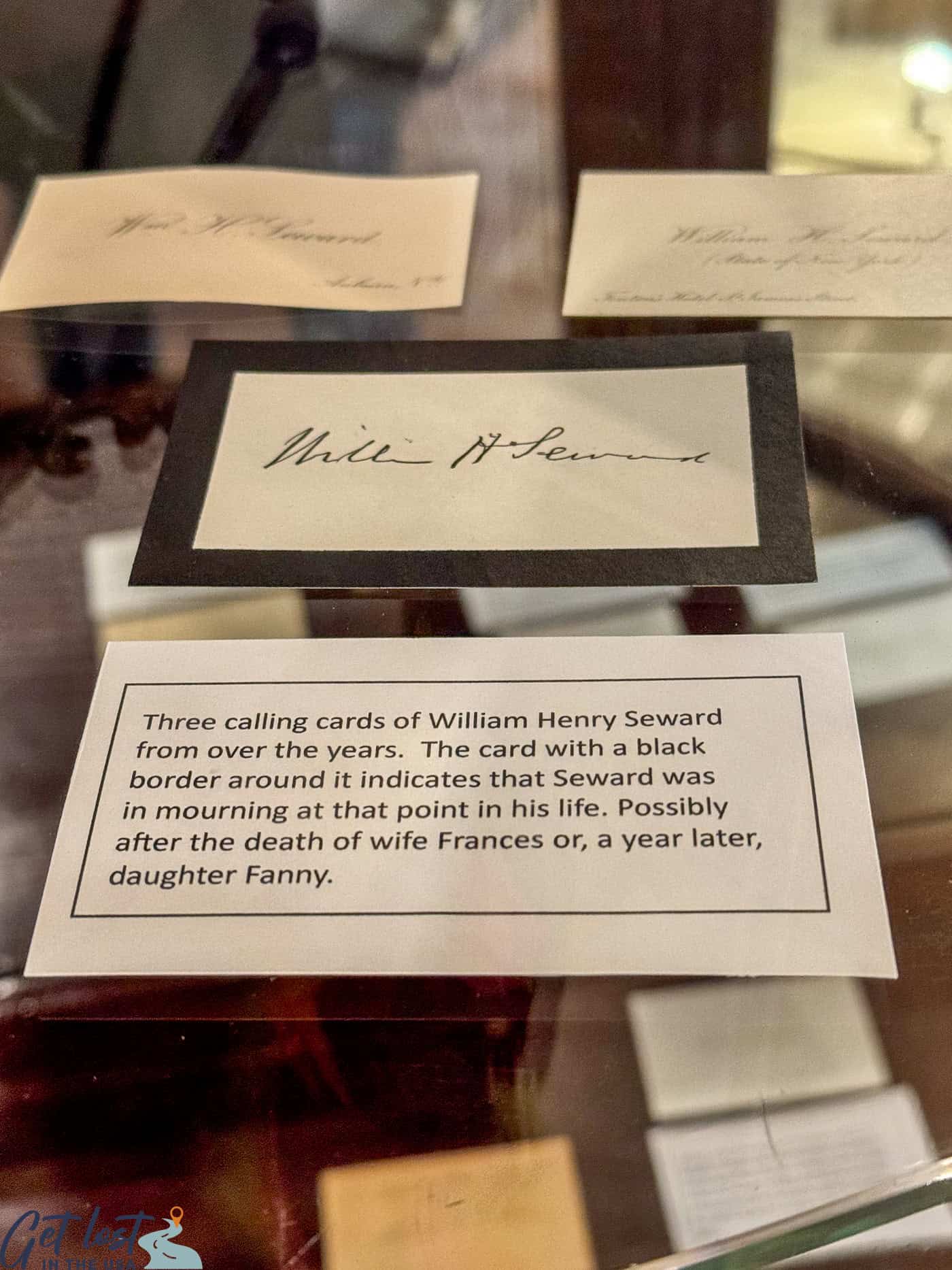 William Seward's calling cards.