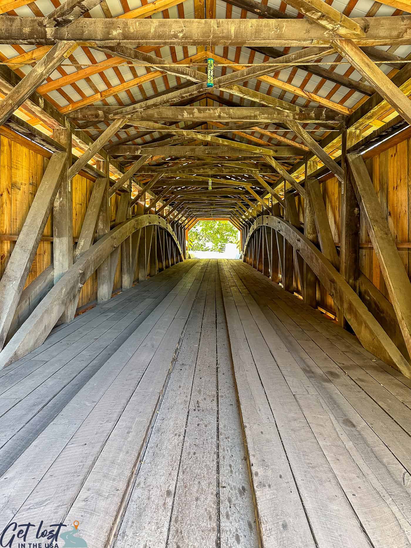 inside Ramp covered bridge Cumberland Valley.