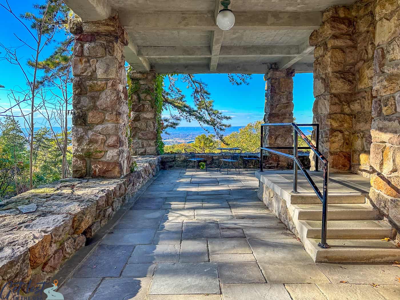 terrace at Cameron-Masland Mansion.