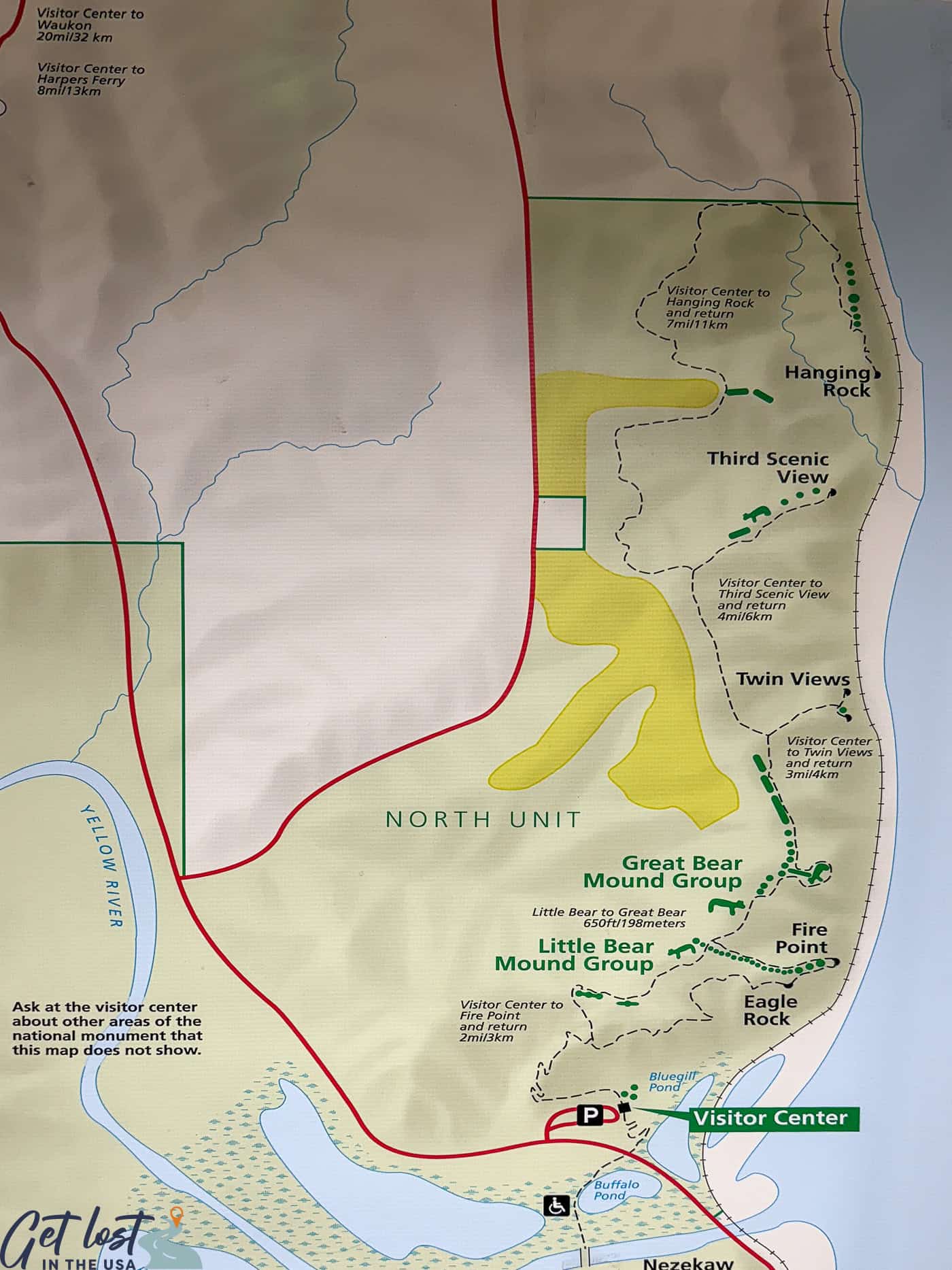 effigy mounds national monument map - north unit.
