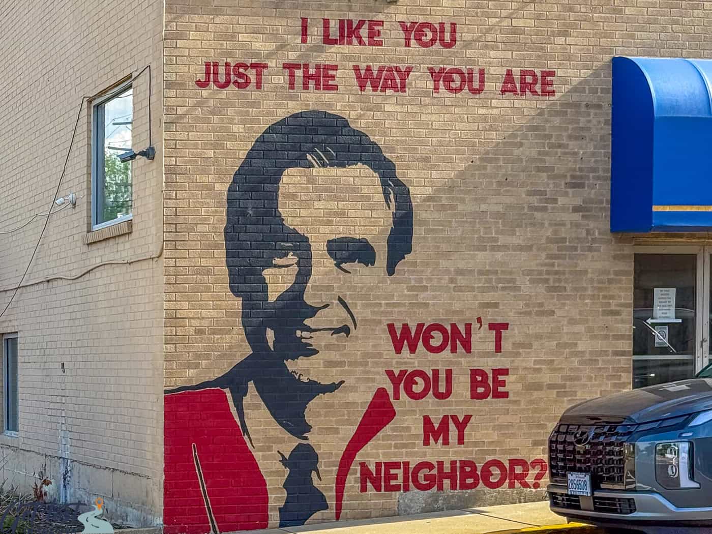 Mr. Rogers mural.