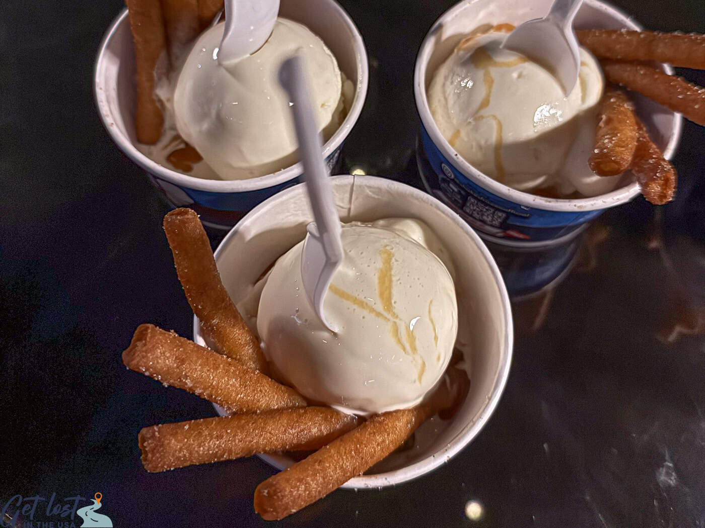 ice cream and churros.