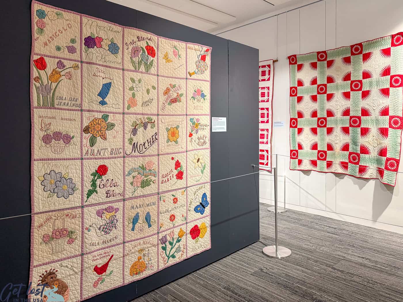 more quilts on display.