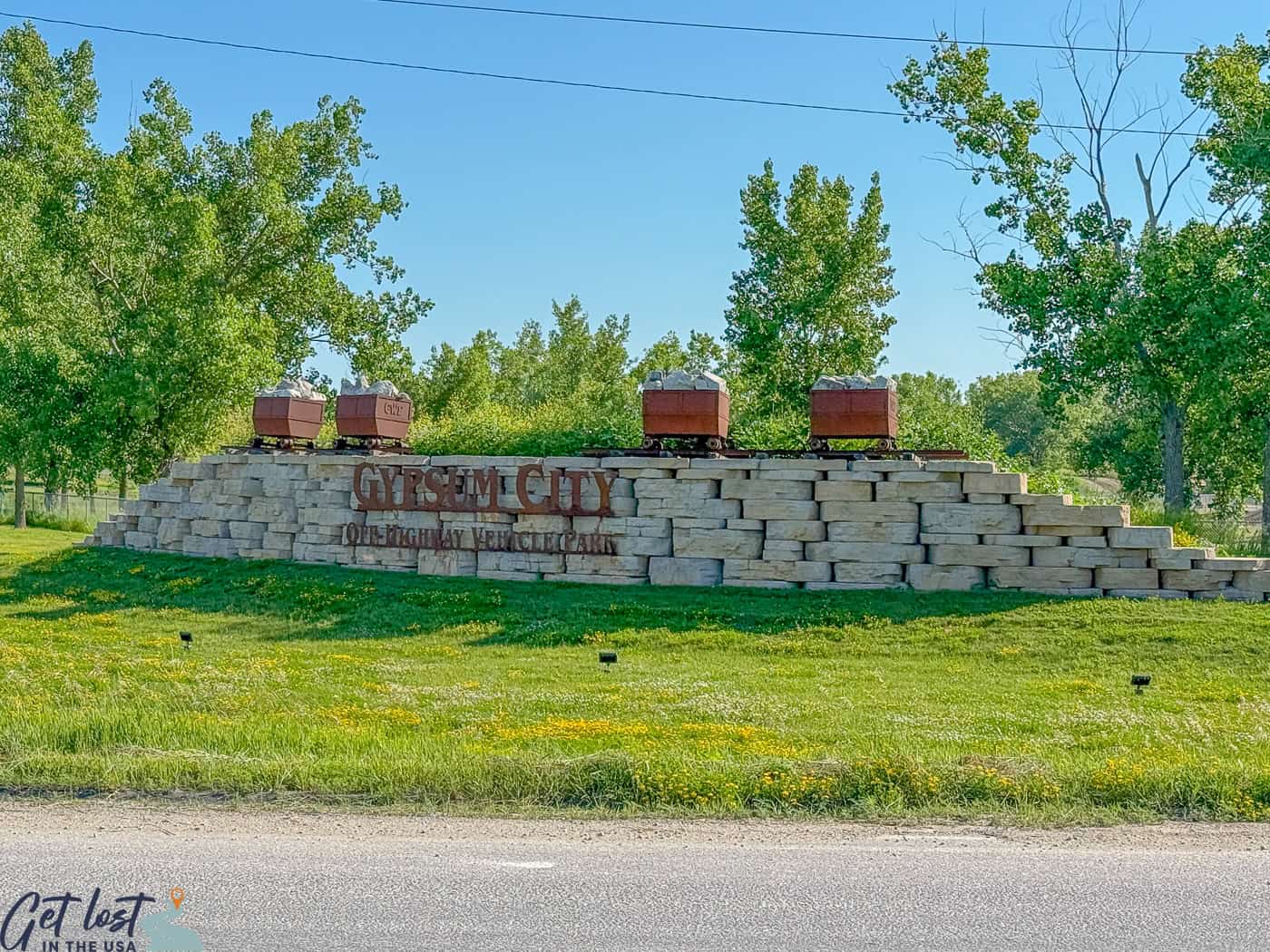 Gypsum City sign.