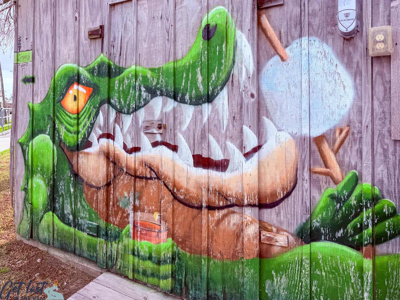 alligator marshmallow mural.