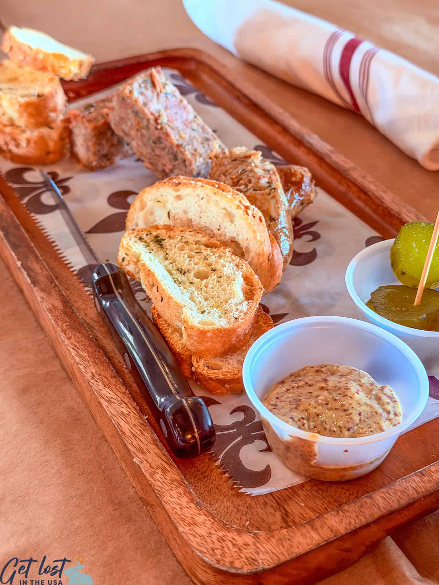 cheese board at Segnette Landing.