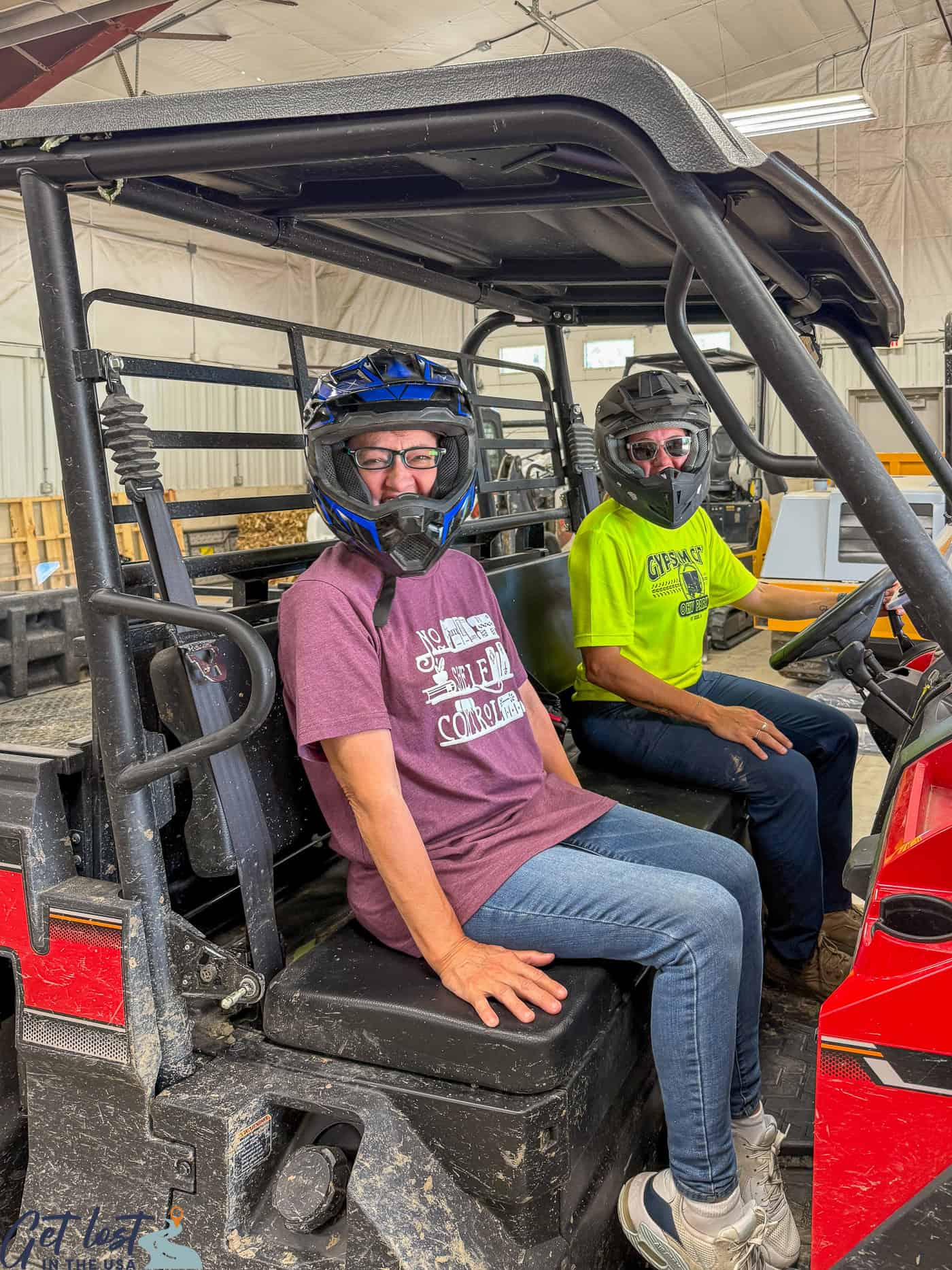 people sitting in OHV at Gypsum City.