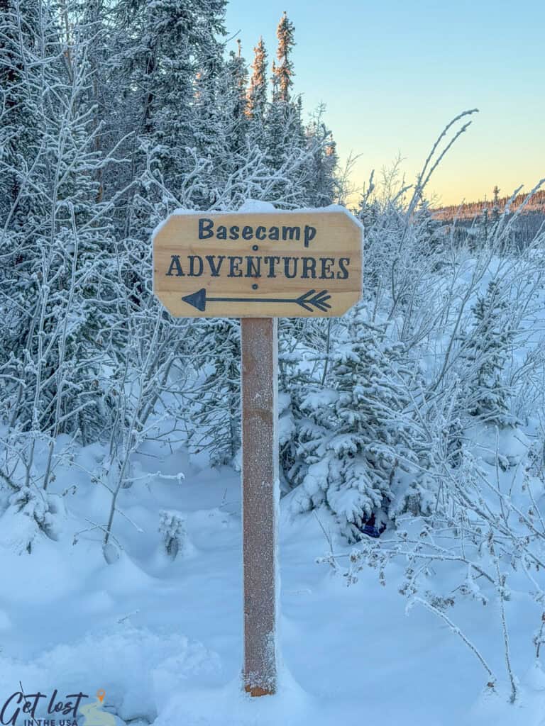 Basecamp Adventures sign.