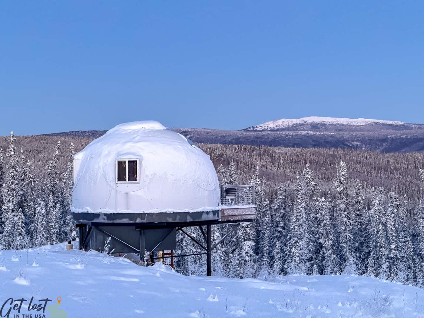 an igloo at Borealis Basecamp.