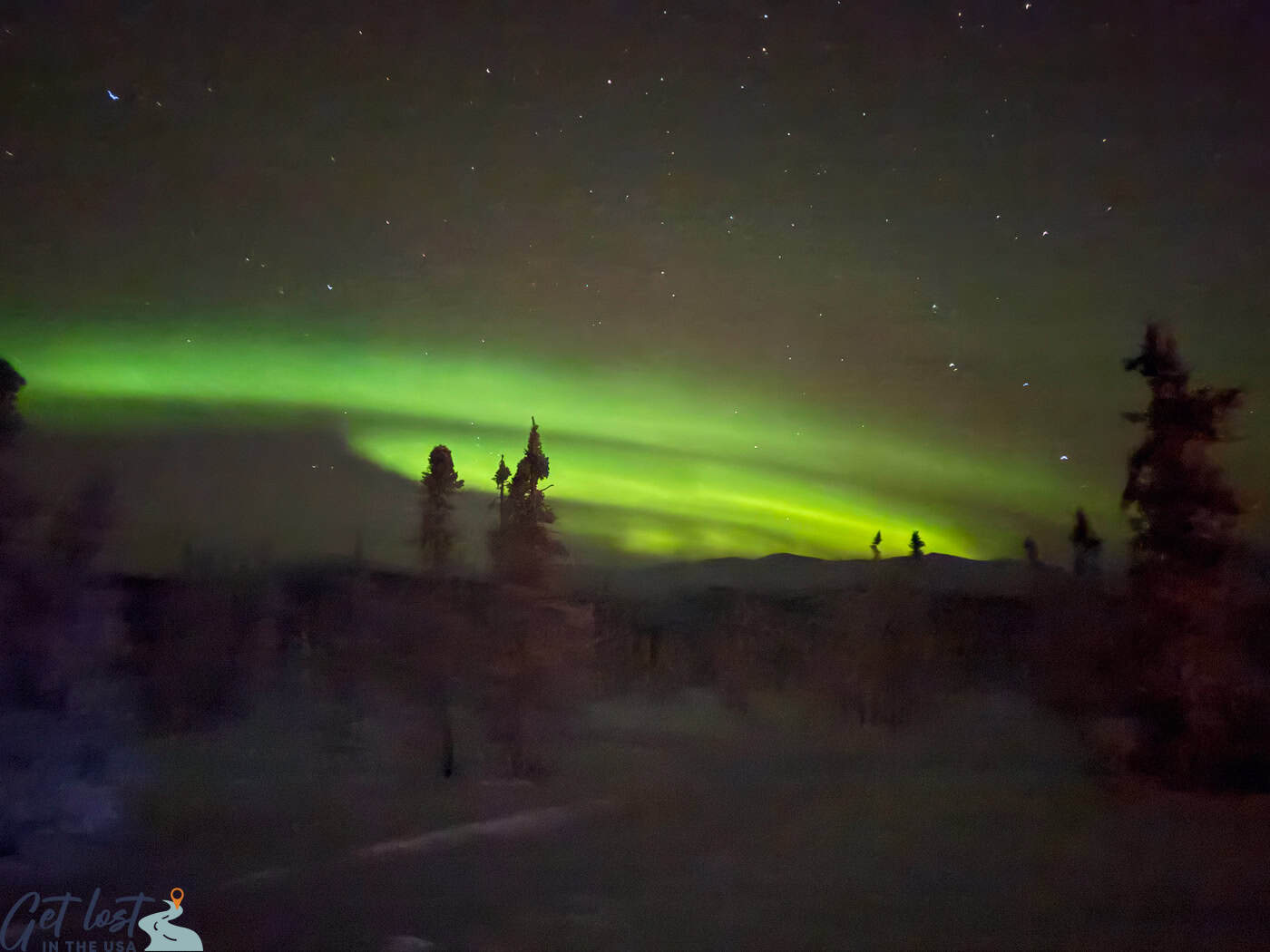 aurora view Chena Hot Springs Resort Northern Lights Tour.