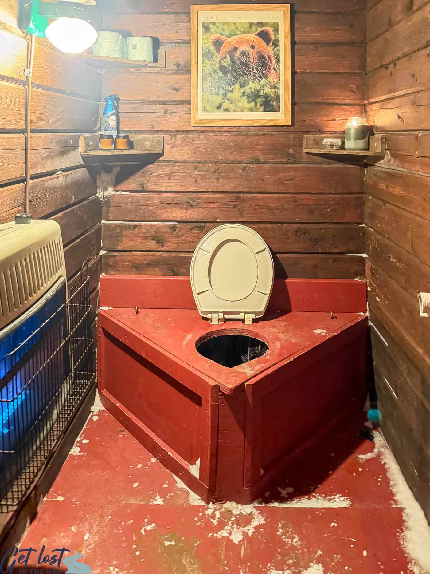 bathrooms at Chena Hot Springs Resort Northern Lights Tour.