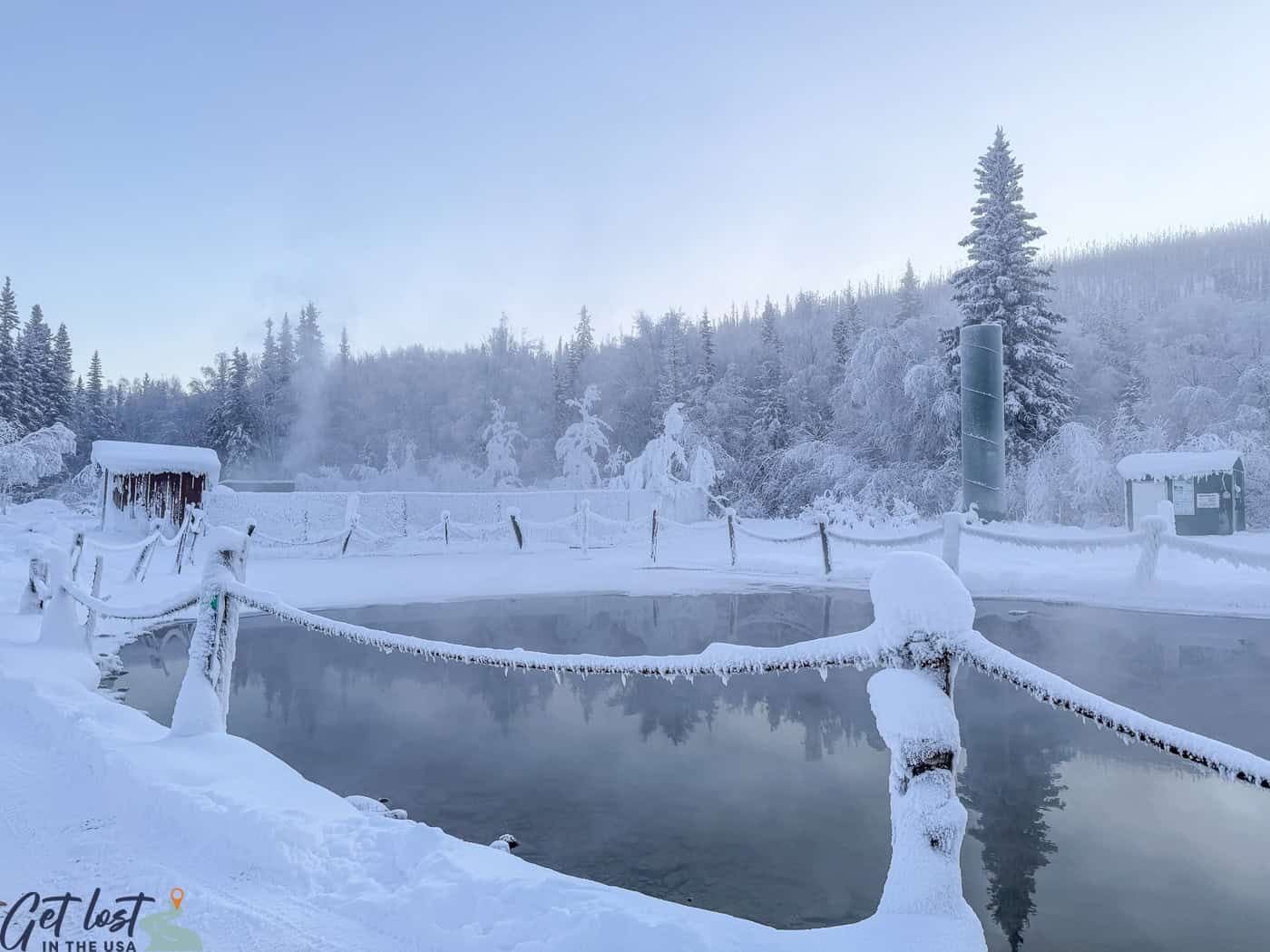 lake at Chena Hot Springs Resort.
