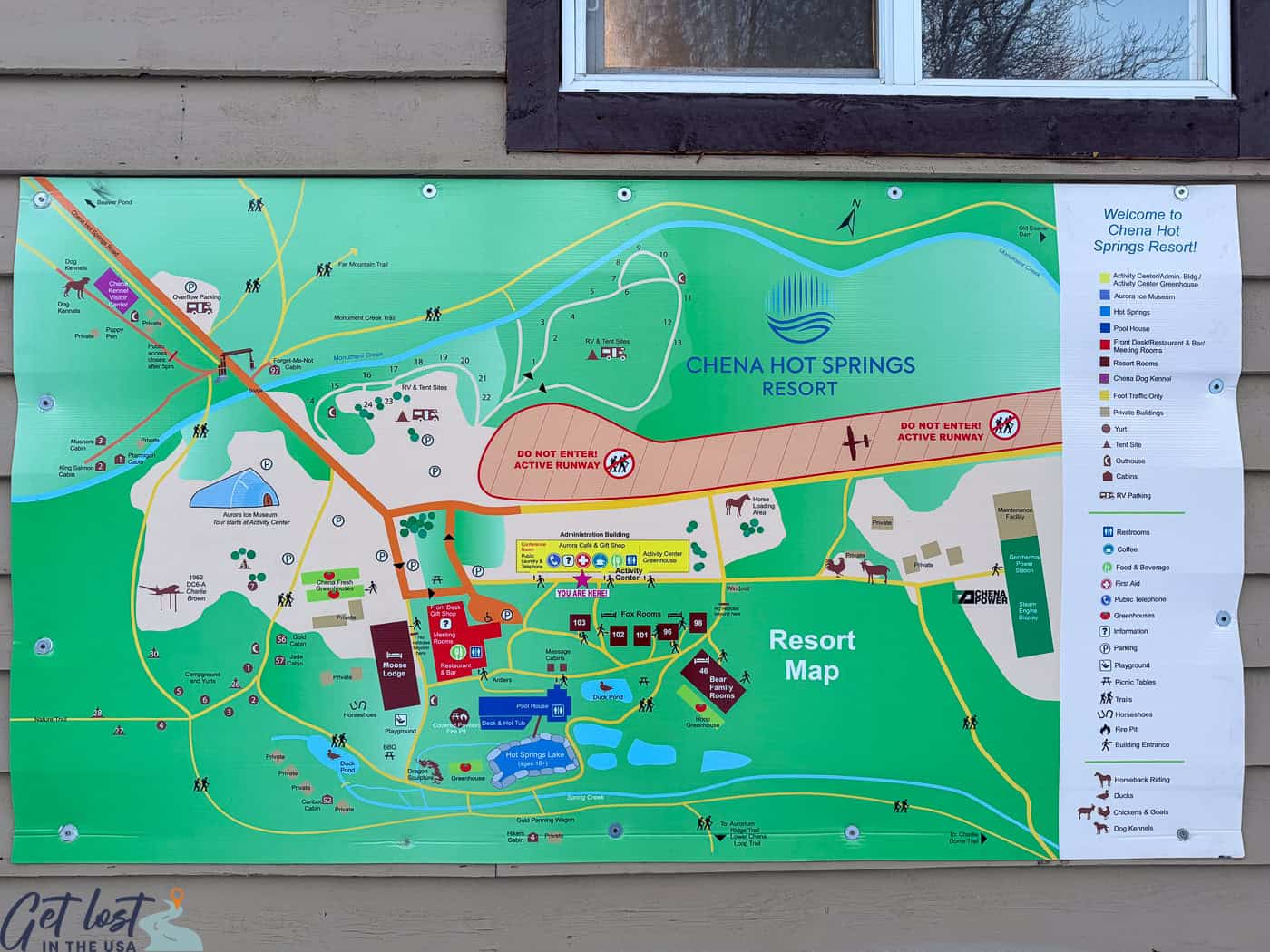 map of Chena Hot Springs Resort.