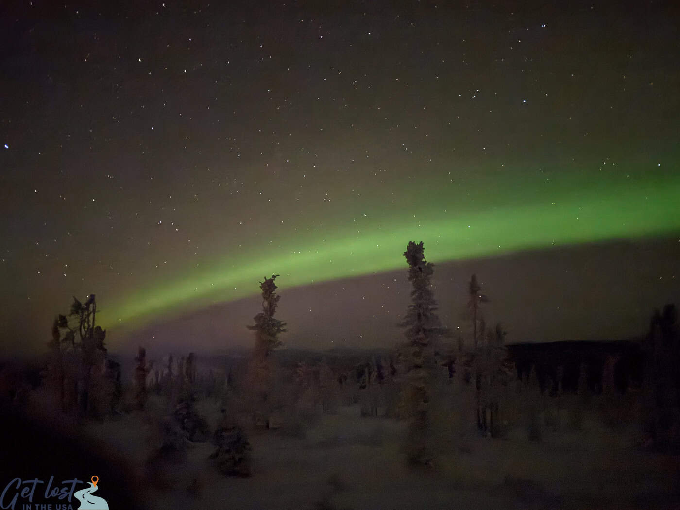 northern lights at Chena Hot Springs Resort Northern Lights Tour.