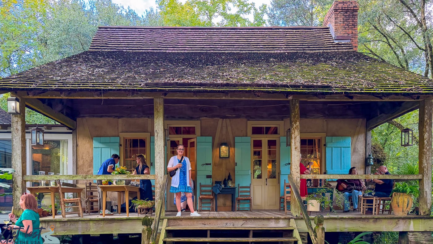 people on porch at Maison Madeleine.