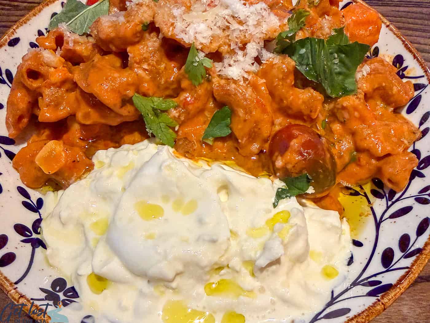 spicy Creste di Gallo with grana padano.