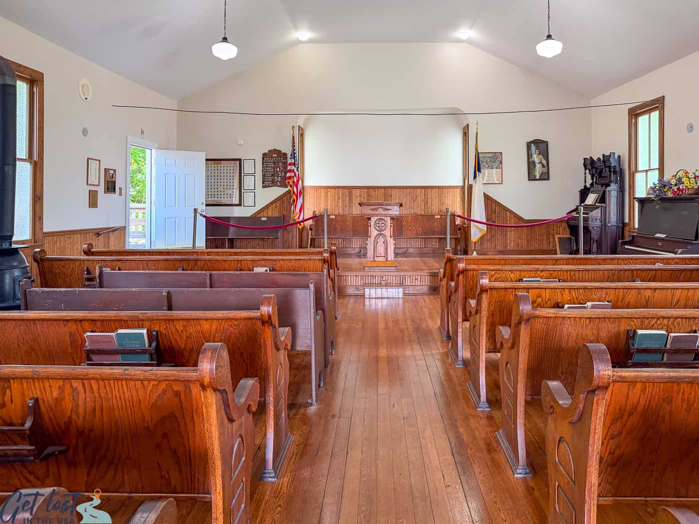 coal camp church interior.