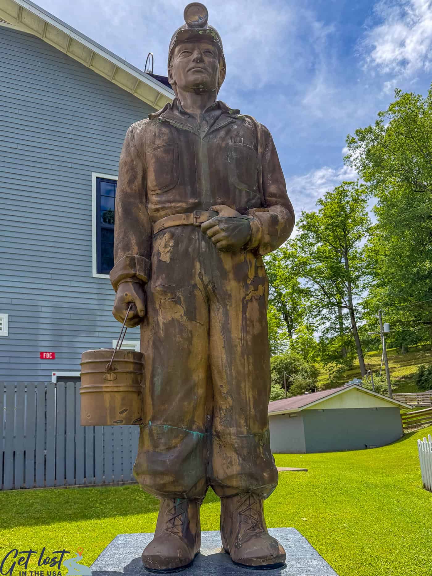 coal miner sculpture.