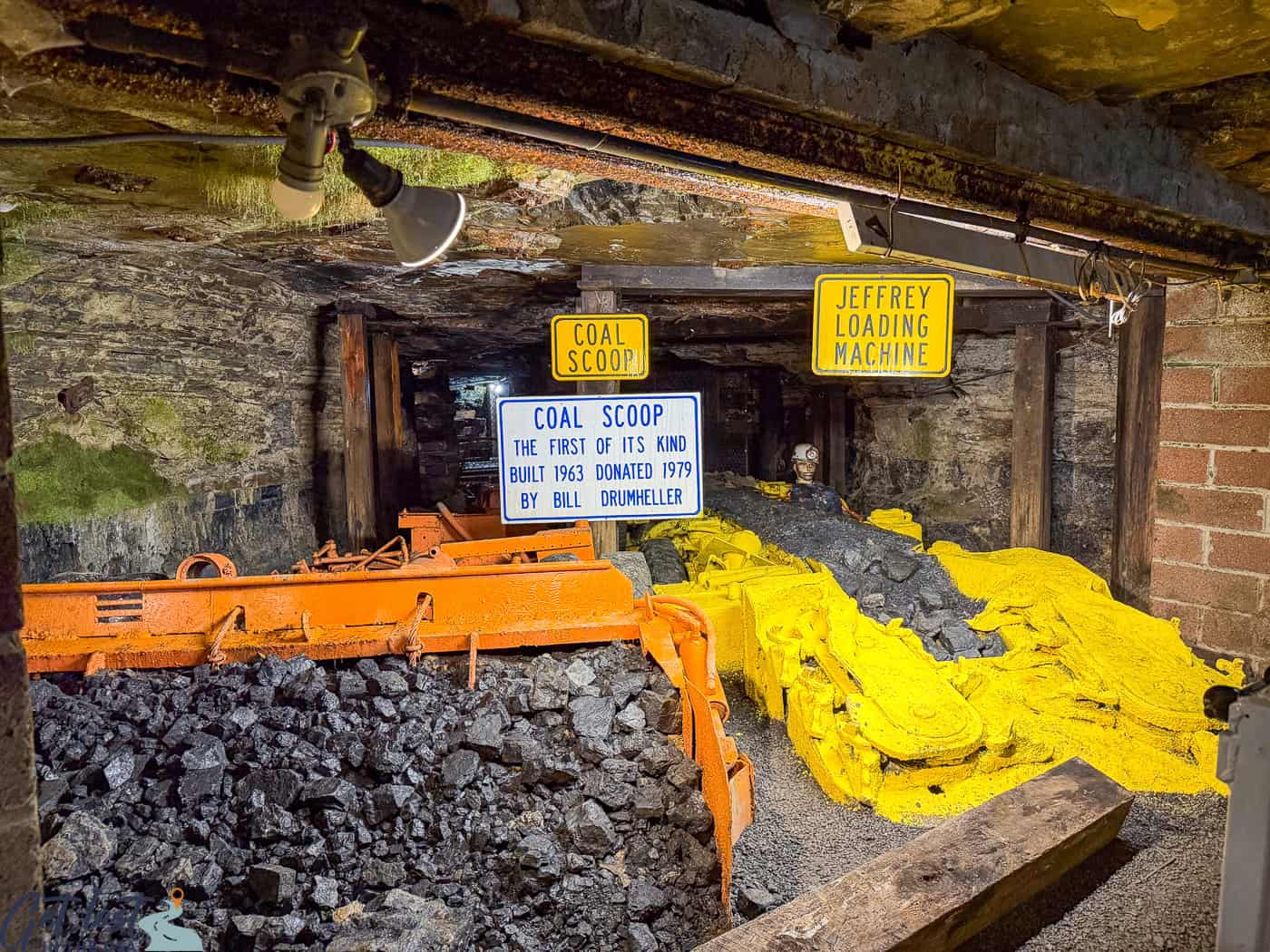coal scoop and Jeffrey loading machine.