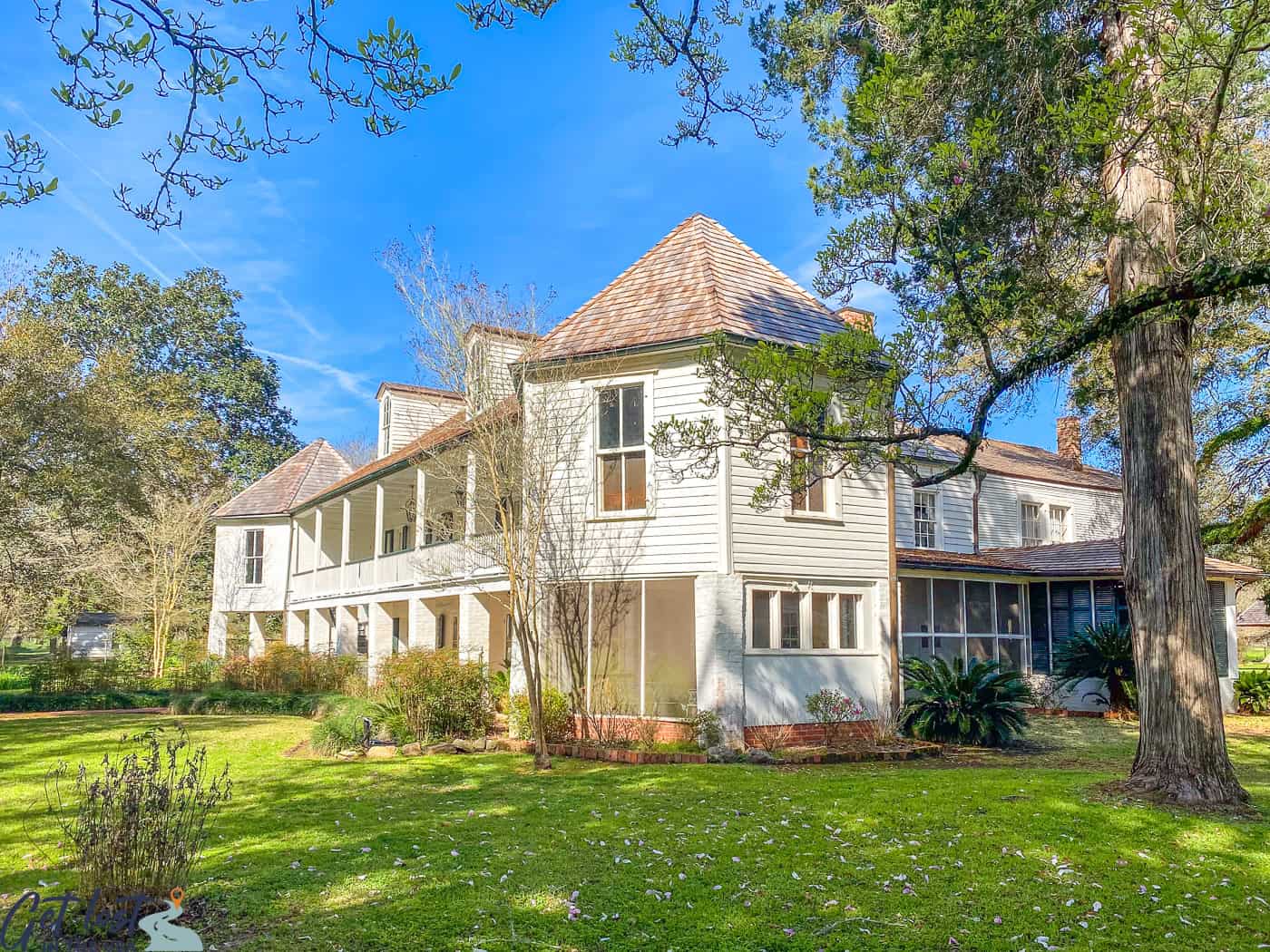 view of the Big House at Melrose on the Cane.